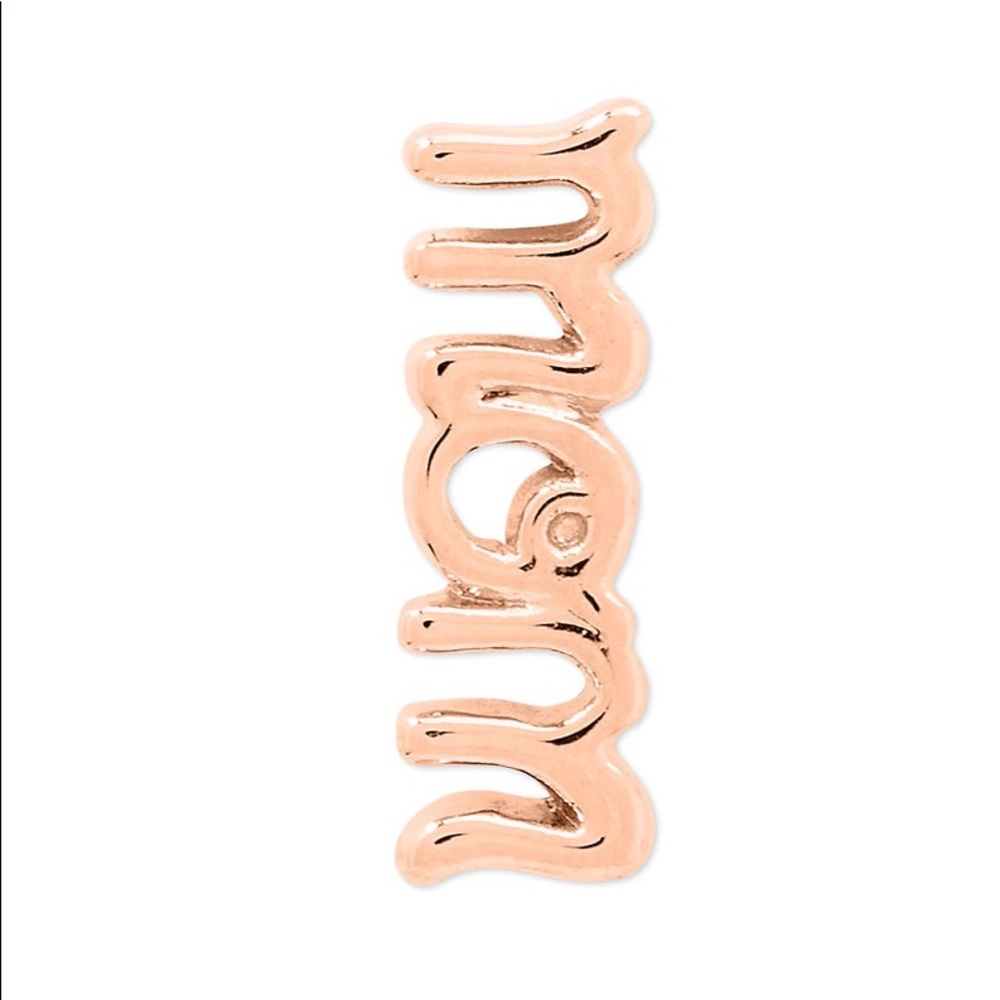 *Script MOM Charm* KEEP COLLECTIVE Retired Rose Gold
